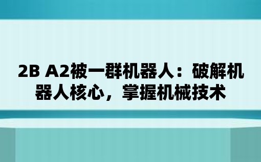 2B A2被一群機器人：破解機器人核心，掌握機械技術